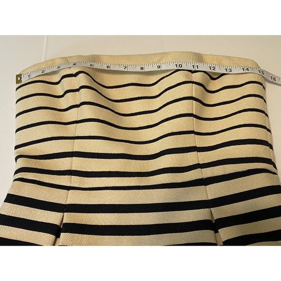Trina Turk Women's Kenzie Tan Black Striped Lined Strapless Dress Size 4 - Picture 7 of 9